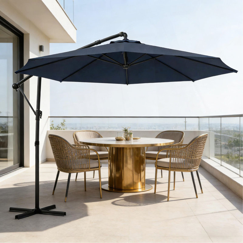 Parasol suspendu d'extérieur suspendu, parasol de patio, Marine