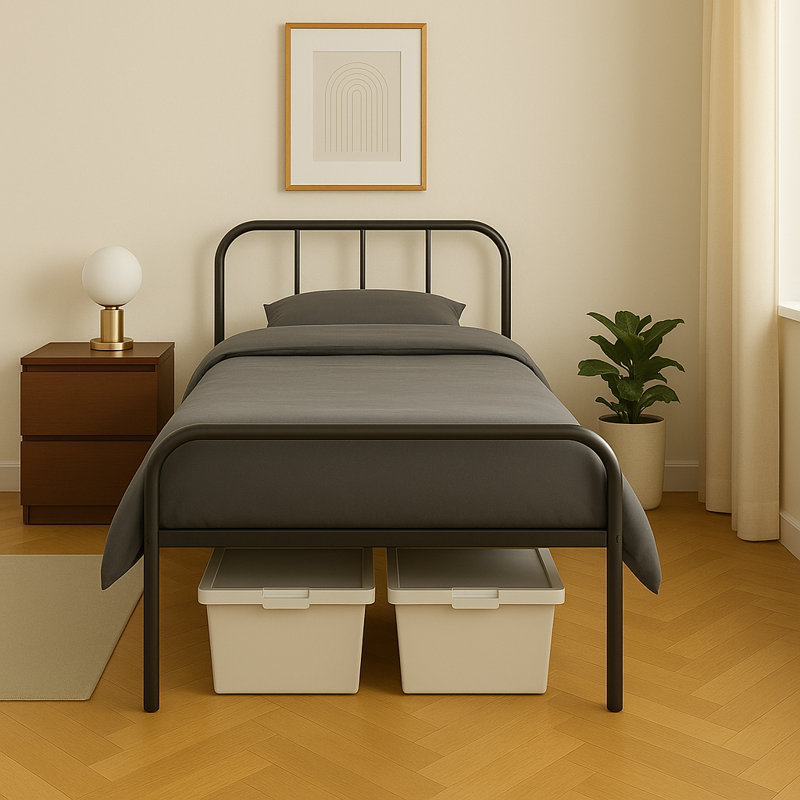 Ashvihan Metal Bed, Black