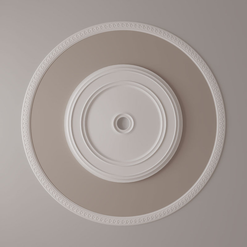 Ensemble d'anneaux de plafond Caputo, H 70 po x l 70 po x P 0,75 po, Simple (1/4 d'un cercle complet)