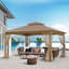13 pi. L 11 pi. X P 11 pi. D Pavillon de jardin en acier-96070367
