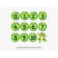 Frog Number Line Wall Decals, Set of 12 Educational Peel and Stick Wall Stickers, Classroom Playroom Decor, Kids Learning Wall Art, 20"W x 20"H (50 x 50 cm)-1051326982