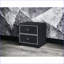 Jabir noir & amp; Table basse en bois composite argenté avec rangement, pièce décorative moderne