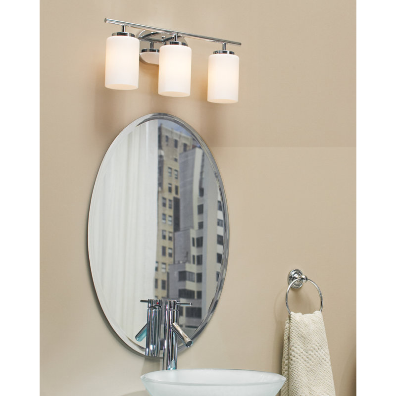 Oslo Three Light Wall / Bath from Generation Lighting , Chrome, No