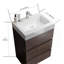 Meuble-lavabo autoportant de 24 po en noyer avec lavabo, grand meuble-lavabo autoportant pour salle de bain moderne, lavabo une pièce blanc sans drain ni robinet, pré-assemblé-1487382688-1487382701