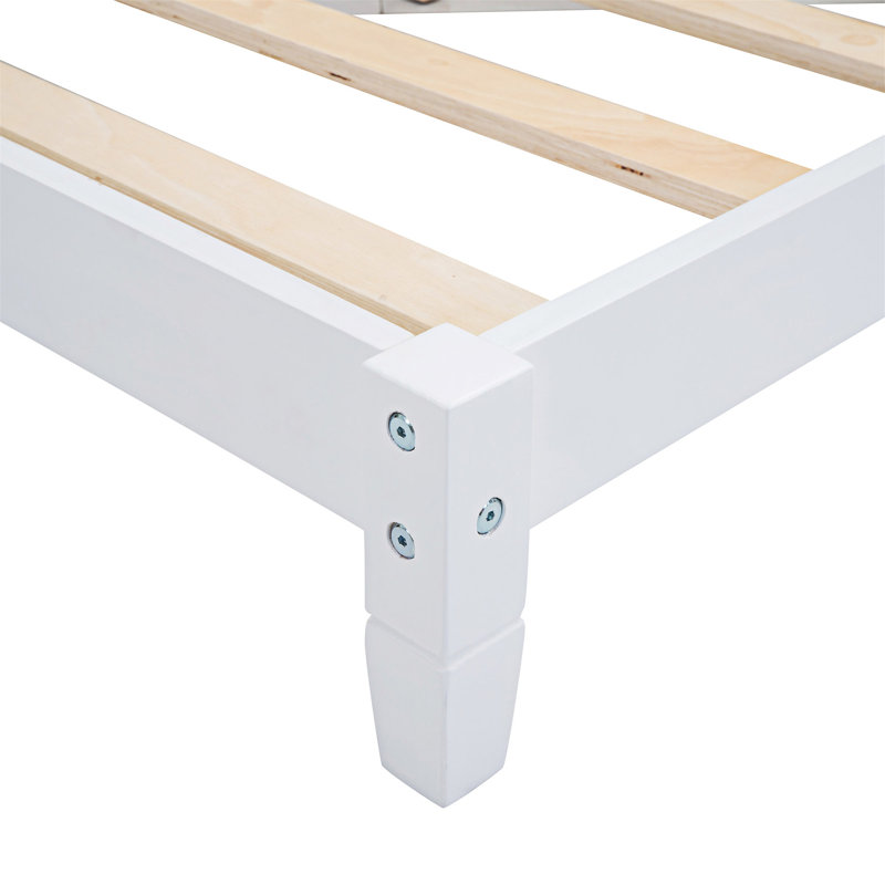 Canapé-lit en bois, Double, Blanc