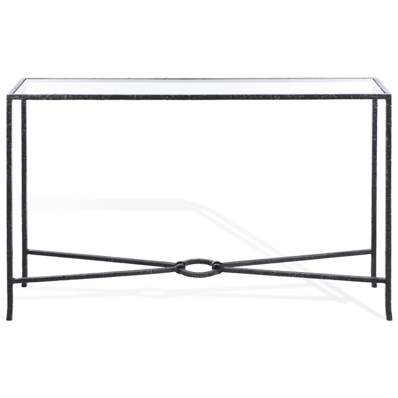 Markley Forged Metal Rectangle Console Table, Black