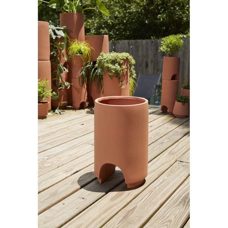 Nassau Stacking Planter - Large Cylinder, 14.5" H x 7" W x 7" D