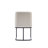 Serena Modern Vegan Leather Upholstered Steel Solid Back Dining Side Chair in Ivory-747338512