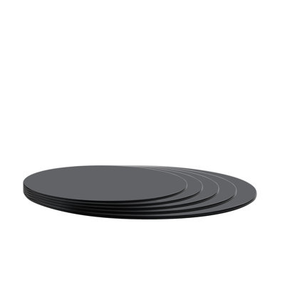 Peinture noire, plateau de table rond en verre trempé de 3/8 po de 35,4 po, rond, plateau,