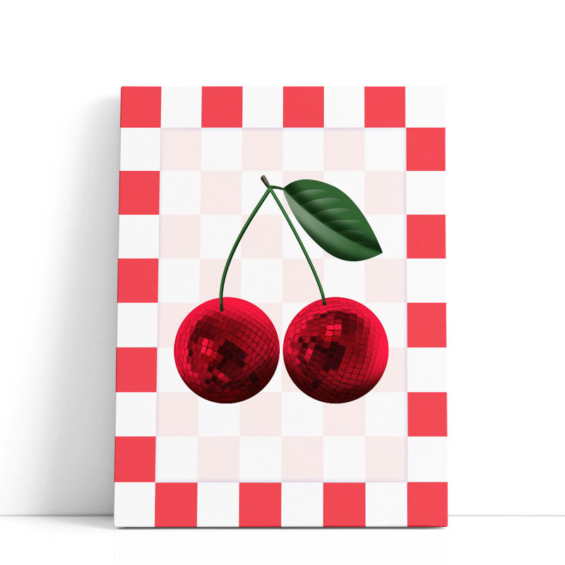 Twin Cherries - reproduction d'art sur toile, H 24 po x l 18 po