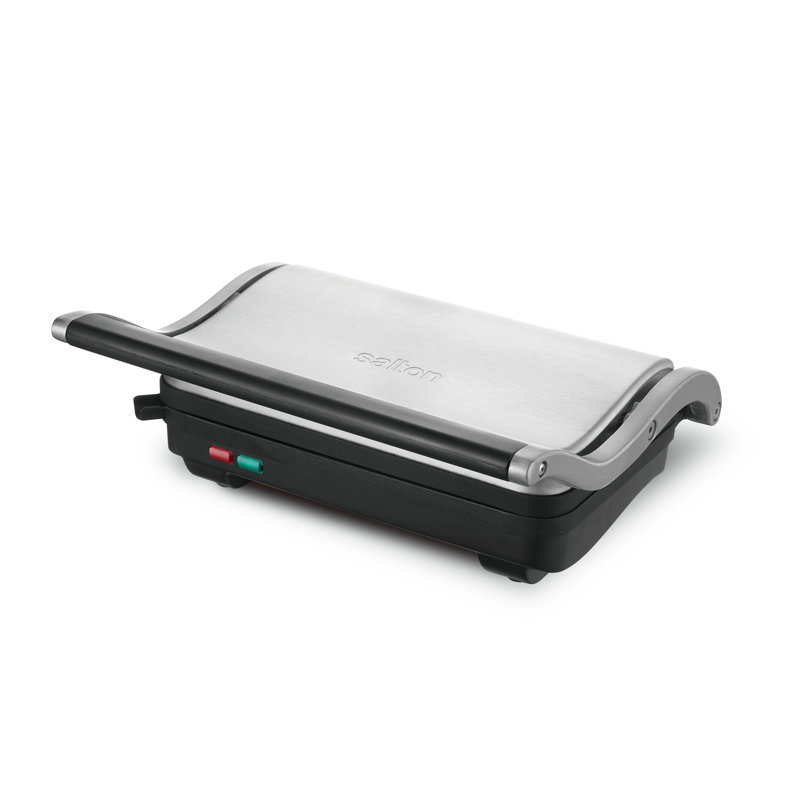 Barbecue à panini en acier inoxydable Salton