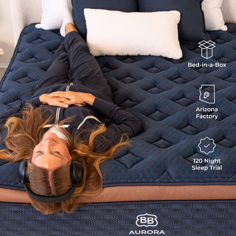 Brooklyn Bedding Aurora Luxe Medium Cooling Mattress with Pillowtop, Extra-long Twin