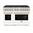 ZLINE Autograph 48 in. Paramount Dual Fuel Satin Steel Range w/ Accents