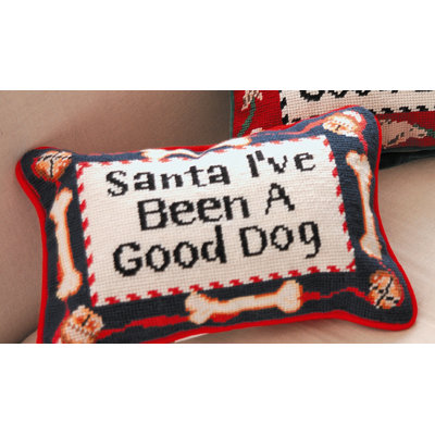 Needlepoint Wool Throw Pillow