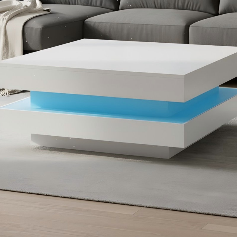 Table basse carrée double épaisseur Living Room
