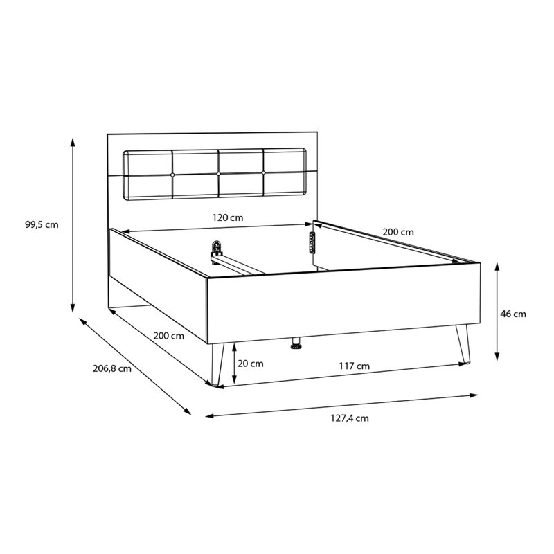 Rauchtown Bed, Single (3'), Beige/Sage