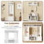  Arbre de couloir large avec banc de rangement, organisateur de vestibule 4 en 1 avec portemanteau, casiers à chaussures et tablettes pour couloir ou vestibule, blanc-434531847