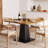 31.5" Dining Table with Metal Pedestal Base