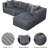 105" L-Shaped Modular With Structure, Upholstery, Left Chaise, Space For Apartment Living, Gray 4 , Cloud-Like Comfort, Odor-, Compression Construction, Design Small Spaces, Zero Poke Risk, , Easy To-1827484494-1827484492