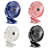 Desk Fan Clip On With Lights USB Rechargeable 5 Level Speed Air Flow Portable Personal Mini Fan-110407372