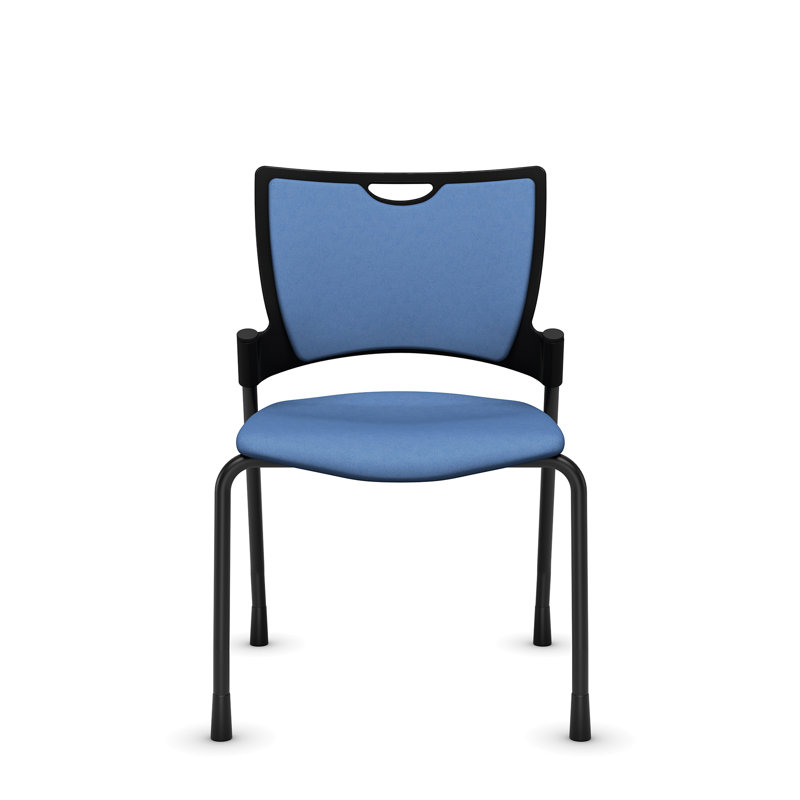 Chaise rembourrée en plastique Bella de 9 à 5 places Bella, Bleu, Sans accoudoirs