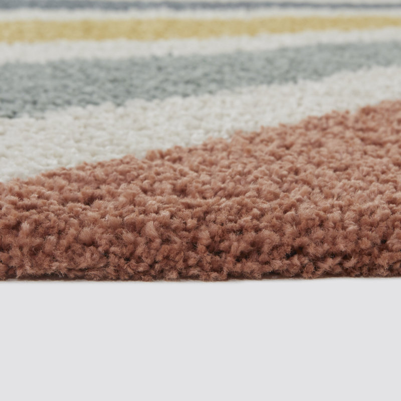 Deovian Sunshine Rainbow Shag Rug
