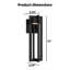18 Inch Black Integrated LED Outdoor Wall Light, Suitable For Courtyards, Front Doors, Corridors, Etc-14608291