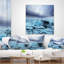 Magnifique glacier fondant en Islande - Coussin décoratif à imprimé paysage