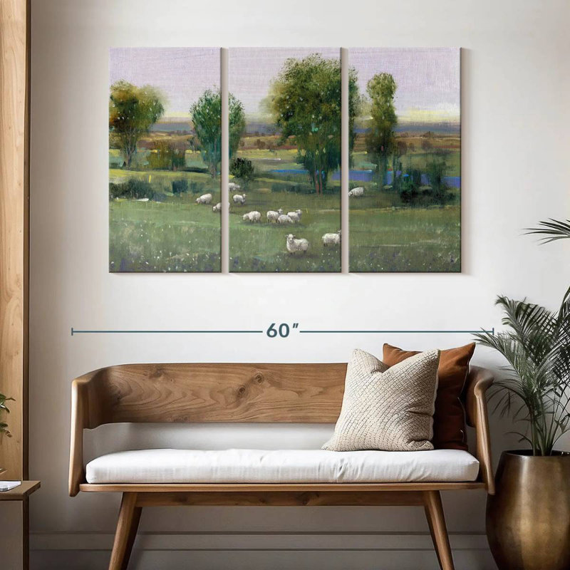 Alvord Field Of Sheep I, H 32 po x l 50 po