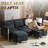 79" ModernSectional Sofa, U-Shape Chenille Couch with Storage Ottoman, Upholstered Sofa with Side Pockets for Living Room,Apartment-1546392108