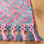 Tapis rose / gris touffeté à la main à motif géométrique Curran-1721050033