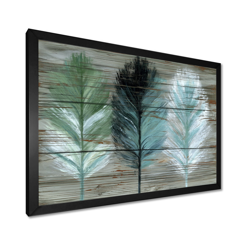 Plume de texture bois Boho - Boho, Cadre photo unique, Noir, H 12 po x l 20 po