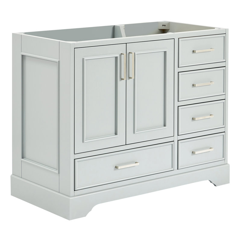 Stafford 42.75'' W Single Bathroom Vanity Base, Gray