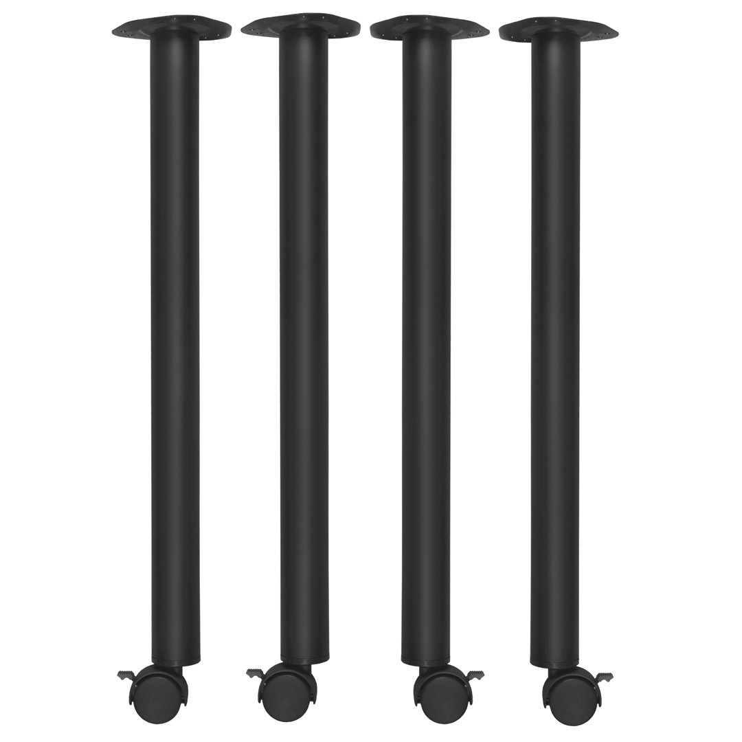 Albaugh Kee Post Table Leg with Casters (Set of 4) Inbox Zero