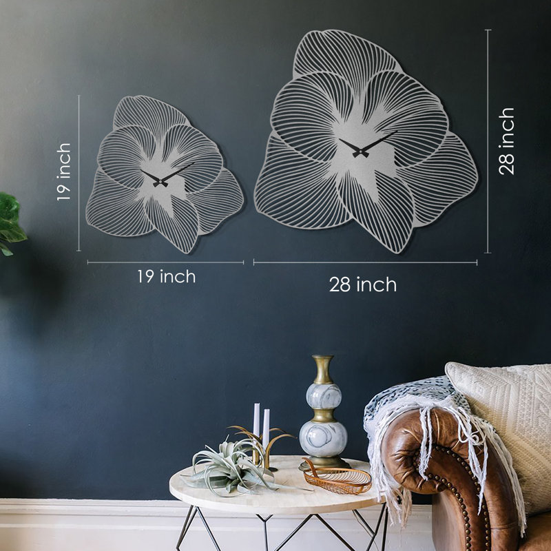 Horloge murale Azalea - Kristlynn, Moyen, Or