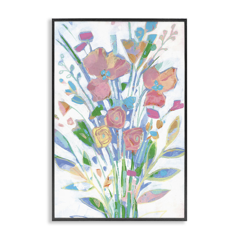 Giclée encadrée pastel, joyeuse, par Stephanie Fielden, H 18 po x l 12 po, Giclée encadrée noir minuit