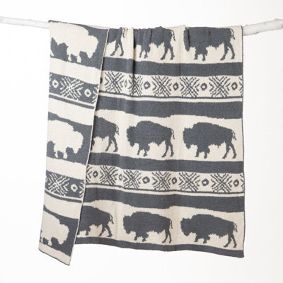 Jeté extensible Wrangler Buffalo Slate 50 x 60