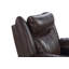 Causeuse inclinable électrique en cuir avec console Charlie, brun foncé