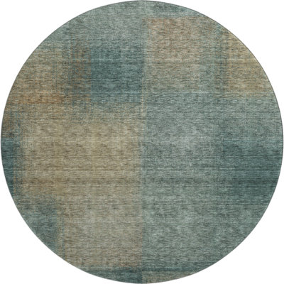 Premium Machine Washable Tweedy Teal Rug