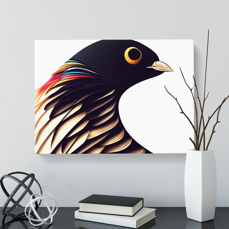 Intriguing Bird Abstract - Wrapped Canvas, 35cm H x 50cm W x 3cm D