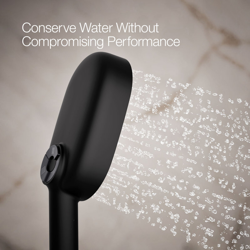 Statement 2.5 GPM Oval Multifunction Handshower With Katalyst Air-Induction Technology, Matte Black