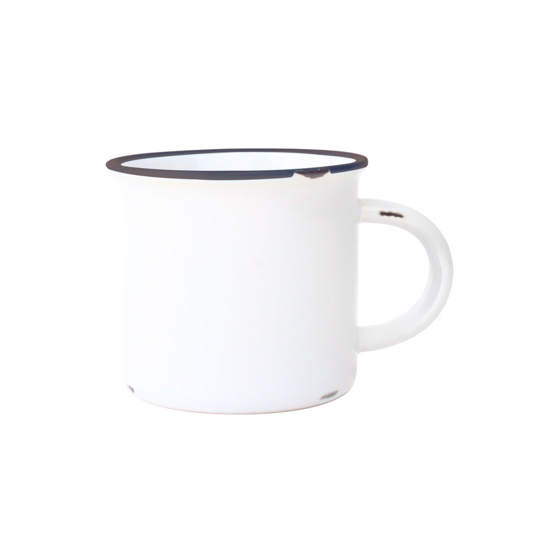 Canvas Home Tinware Stoneware Coffee Mug 16oz, Red/White/Green/Black