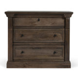 Adelaide Three-Drawer Mango Wood Nightstand In Cocoa Brown