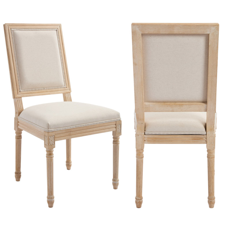 Chaises de salle à manger rembourrées Amando, 2, Beige