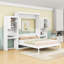 Grand lit escamotable en bois avec coiffeuse et armoire et lattes-767193903