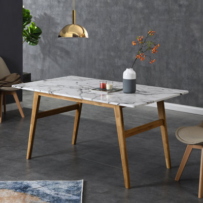 Vancamp Solid Wood Base Dining Table