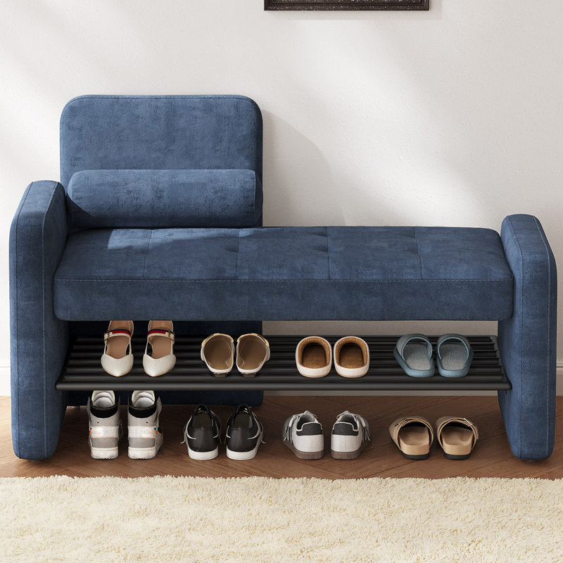 Polyester Upholstered Storage Bench