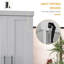Armoire autoportante avec portes et tiroir Modern Kitchen Pantry, étagère réglable, gris-333082110