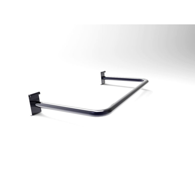 Fixturedisplays® 2PK 24 po en métal «C» pour grille - noir 19352