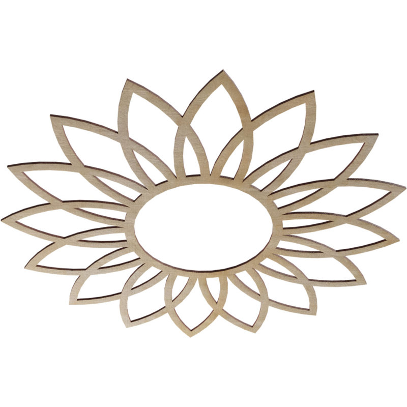 Médaillon de plafond en bois Daisy, H 36 po x l 36 po x P 0,38 po, Bouleau
